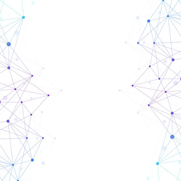 Fond abstrait géométrique avec ligne et points connectés. Arrière-plan graphique pour votre design. Illustration vectorielle . — Image vectorielle