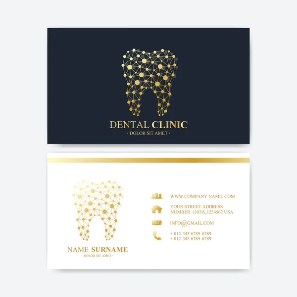 Sigorta primi kartvizit yazdırma şablonu. Diş Logo kartıyla diş kliniği ziyaret etti. Diş hekimi Office sözel kaygı. Diş implantları. Tıbbi tasarım altın diş Logo.
