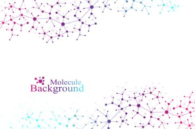 Yapısı molekül Dna. Atom. Genetik ve kimyasal bileşikler. Molekül ve iletişim arka plan tıp, bilim, teknoloji, Kimya için. Tıbbi bilimsel zemin. Vektör çizim.