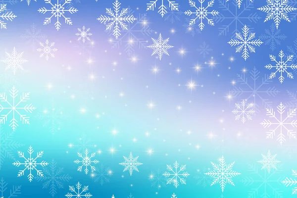 Χριστούγεννα και Ευτυχισμένο το νέο έτος με φόντο με νιφάδες χιονιού. Εικονογράφηση διάνυσμα. — Διανυσματικό Αρχείο