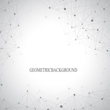 Geometrik grafik arka plan molekül ve iletişim. Büyük veri bileşikler ile karmaşık. Perspektif zemin. Büyük veri en az dizi. Dijital veri görselleştirme. Bilimsel vektör çizim.
