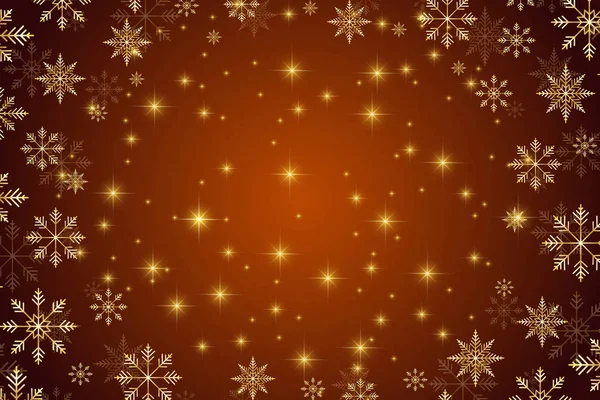 Weihnachten und ein gutes neues Jahr Hintergrund mit Schneeflocken. Vektorillustration. — Stockvektor