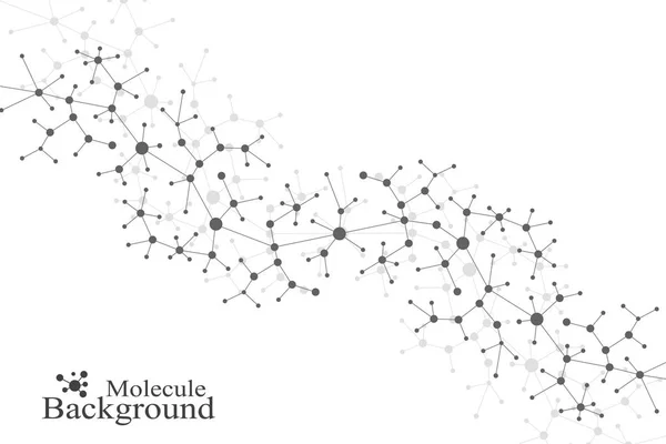 Modern yapısı molekül Dna. Atom. Molekül ve iletişim arka plan tıp, bilim, teknoloji, Kimya için. Tıbbi bilimsel zemin. Satırları pleksus. Kart yüzeyi, vektör çizim. — Stok Vektör