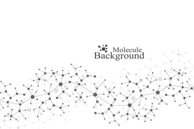 Bilimsel kimya desen. Kavram olarak molekülün Dna araştırma yapısı. Bilim ve teknoloji arka plan iletişim. Tasarımınız için tıbbi bilimsel zemin. Vektör çizim.
