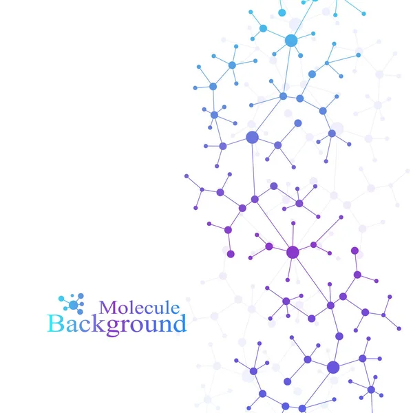 Modello di chimica scientifica. Struttura molecola DNA ricerca come concetto. Scienza e tecnologia comunicazione di base. fondale scientifico medico per il vostro disegno. Illustrazione vettoriale . — Vettoriale Stock