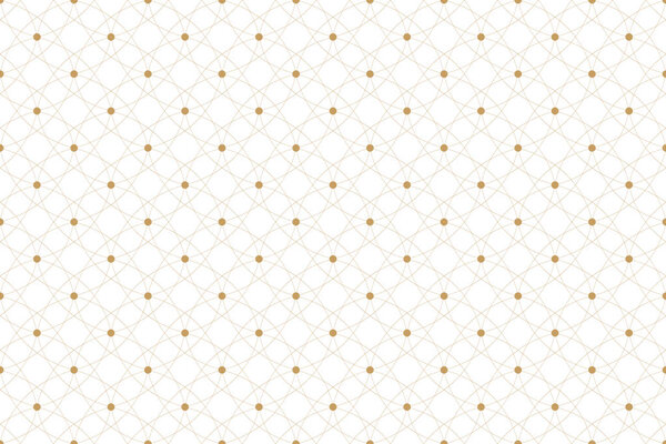 Golden texture. Geometric seamless pattern with connected lines and dots. Lines plexus circles. Graphic background connectivity. Modern stylish backdrop for your design. Vector illustration.