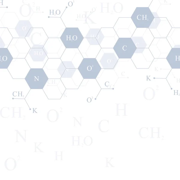 Altıgenler genetik. Modern yapısı molekül Dna. Atom. Molekül ve iletişim arka plan tıp, bilim, teknoloji, Kimya için. Tıbbi bilimsel zemin. — Stok Vektör