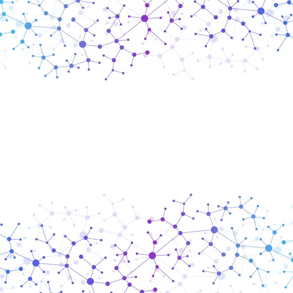 Moderne structuur molecuul Dna. Atoom. Molecuul en communicatie achtergrond voor wetenschap, technologie, geneeskunde, chemie. Medische wetenschappelijke achtergrond. — Stockvector