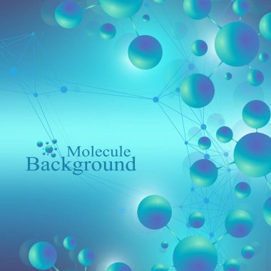 Yapısı molekül ve iletişim. DNA, atom, nöronlar. Tıp, bilim, teknoloji, Kimya için bilimsel molekül arka plan. Vektör çizim