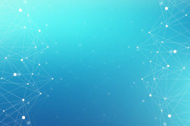 Geometrik grafik arka plan molekül ve iletişim. Büyük veri bileşikler ile karmaşık. Perspektif zemin. En az dizi. Dijital veri görselleştirme. Bilimsel sibernetik vektör çizim.