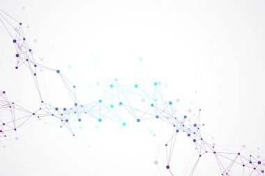 Geometrik grafik arka plan molekül ve iletişim. Büyük veri bileşikler ile karmaşık. Perspektif zemin. Büyük veri en az dizi. Dijital veri görselleştirme. Bilimsel vektör çizim.