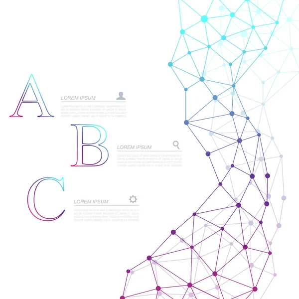 Abstract dna molecule vector business infographic. Medical chemistry infographic design. Scientific business template with options for brochure, diagram, workflow, timeline, web design. — Stock Vector