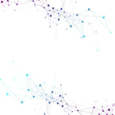 Geometrik grafik arka plan molekül ve iletişim. Büyük veri bileşikler ile karmaşık. Perspektif zemin. Büyük veri en az dizi. Dijital veri görselleştirme. Bilimsel vektör çizim.
