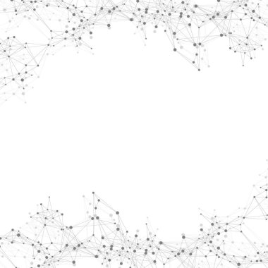 Geometrik grafik arka plan molekül ve iletişim. Büyük veri bileşikler ile karmaşık. Perspektif zemin. Büyük veri en az dizi. Dijital veri görselleştirme. Bilimsel vektör çizim.