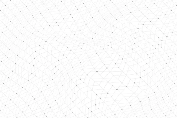 연결 된 선, 점, 점, 노드 형상 패턴입니다. 그래픽 배열 배경입니다. 디자인에 대 한 현대적인 세련 된 다각형 배경 통신 화합물. 라인 총입니다. 벡터 일러스트 레이 션. — 스톡 벡터