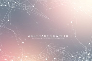 Genel ağ bağlantısı. Ağ ve büyük veri görselleştirme arka plan. Fütüristik küresel iş. Vektör çizim.