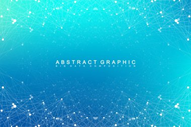 Büyük veri görselleştirme. Grafik arka plan iletişim. Perspektif zemin görselleştirme. Analitik ağ görselleştirme. Vektör çizim.