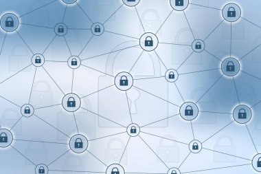 Koruma kavramı. Veri güvenlik sistemi kalkan koruması doğrulama. Siber Güvenlik ve bilgi veya ağ koruması. Gelecekte siber teknoloji. Sistem gizlilik. Vektör çizim.