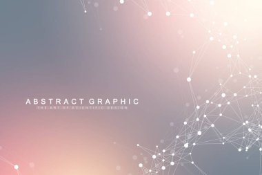 Geometrik grafik arka plan yapay zeka. Türbülans akış iz. Bilim ve teknoloji fütüristik arka plan. Büyük veri görselleştirme bileşikler ile karmaşık. Sibernetik illüstrasyon