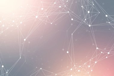 Geometrik grafik arka plan molekül ve iletişim. Büyük veri bileşikler ile karmaşık. Perspektif zemin. En az dizi. Dijital veri görselleştirme. Bilimsel sibernetik vektör çizim.