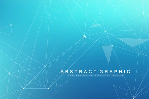 Big data visualization. Graphic abstract background communication. Perspective backdrop visualization. Analytical network visualization. Vector illustration. — Stock Vector