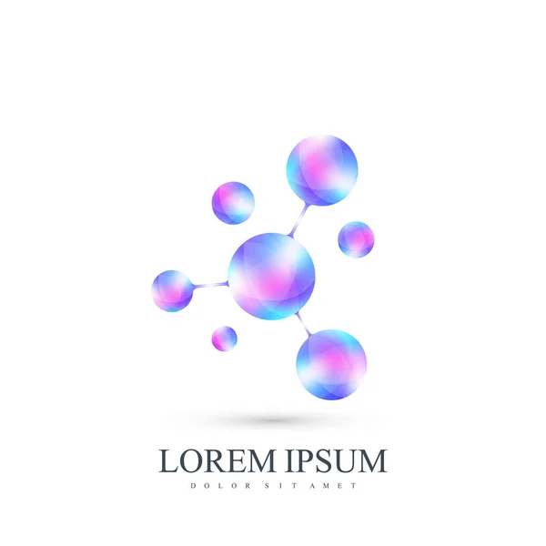 Ícone do logotipo 3D dna e molécula, átomo, neurônio. Modelo de vetor Logotipo para medicina, ciência, tecnologia, química, biotecnologia . —  Vetores de Stock