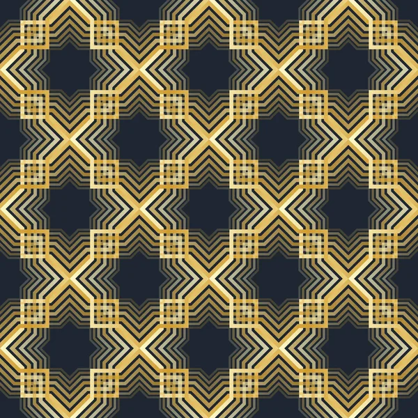 Patrón geométrico árabe sin costura. Textura islámica. Oro muslim ornamento fondo . — Vector de stock