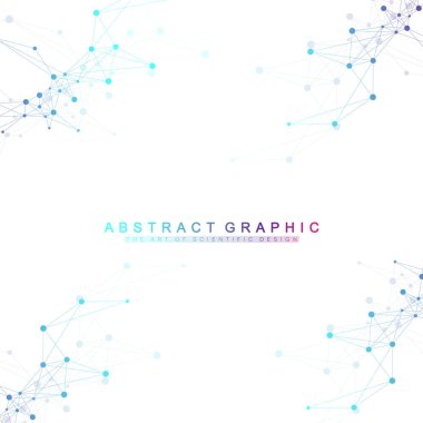 Bilimsel vektör çizim genetik mühendisliği ve gen manipülasyon kavramı. DNA sarmalı, Dna dizisi, molekül veya atom, nöronlar. Soyut yapı bilim ya da tıbbi geçmişi için. Dalga akışı