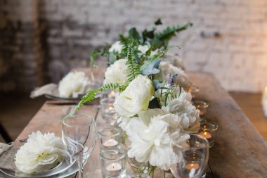 Loft tarzı düğün tablo