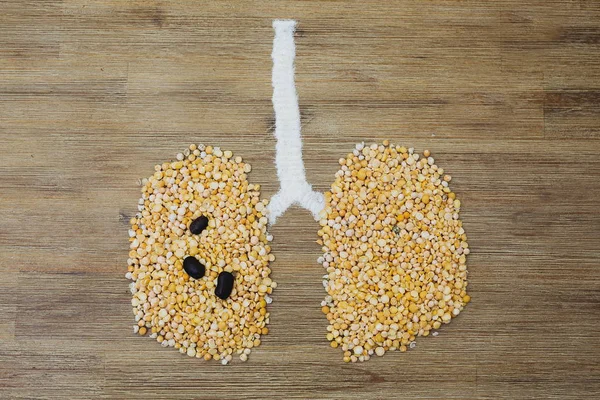 Concepto de fumar cáncer de pulmón Imagen de archivo