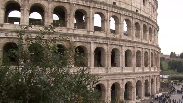 Coliseu, Roma, Itália, Monumento Do Império Romano, a vista em movimento — Vídeo de Stock