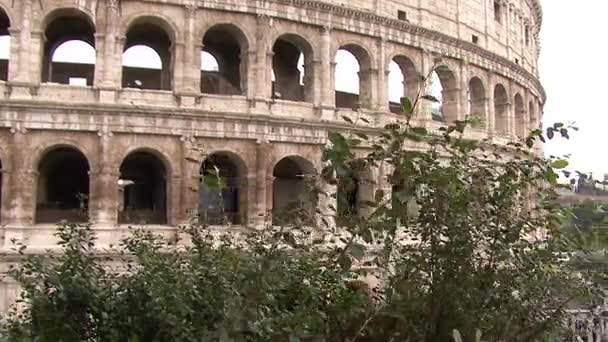 Coliseo, Roma, Italia, Monumento del Imperio Romano, la vista en movimiento — Vídeo de stock