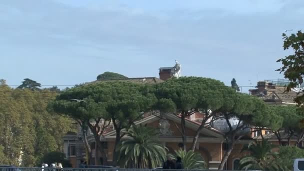 Panoramic view of Rome. Zoom. — Stock Video