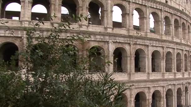 Kolosseum, Rom, Italien, Monument aus dem römischen Reich, der Blick in Bewegung — Stockvideo