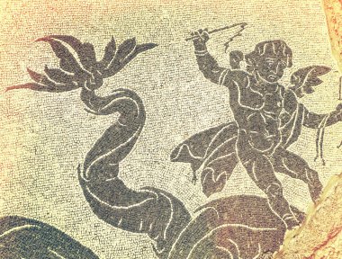 Caracalla - Roma Bu Roma hamamları mozaik dekorasyon detay