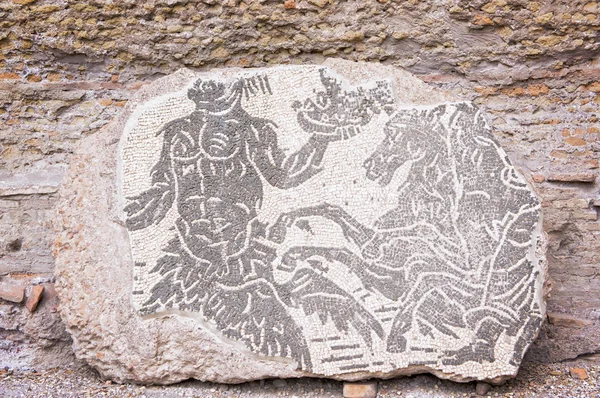 Szczegóły Wnętrza Ozdobione Mozaikami Rzymskie Termy Karakalli Rzym Włochy — Zdjęcie stockowe