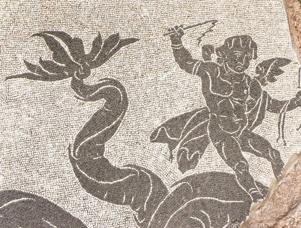 Szczegóły Wnętrza Ozdobione Mozaikami Rzymskie Łaźnie Karakalli Rzym — Zdjęcie stockowe