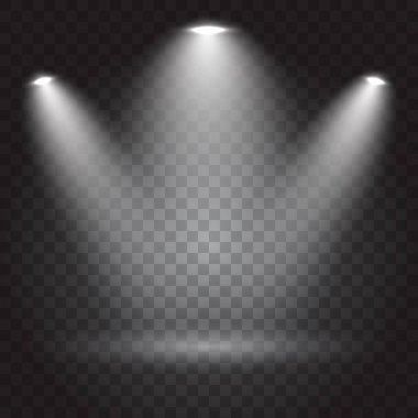 Sahne ışıklarıyla parlak ışıklandırma