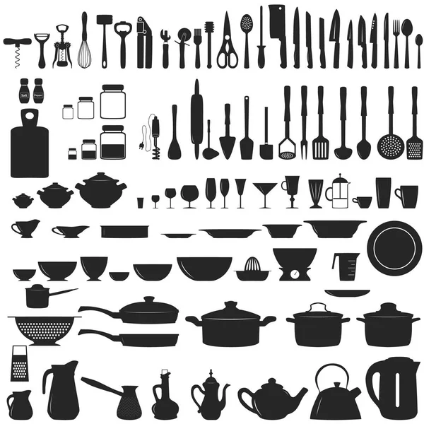 Conjunto de untesils cocina — Vector de stock