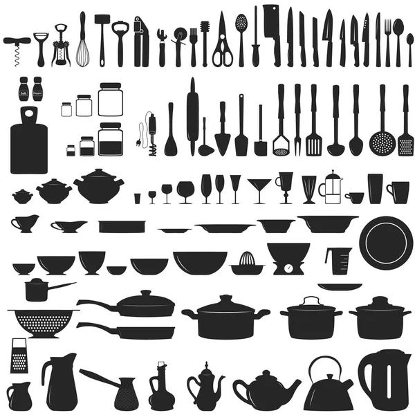 Aantal keuken untesils — Stockvector