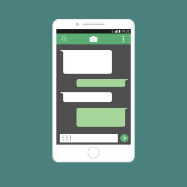 Sosyal medya ağları içinde hareket eden telefon