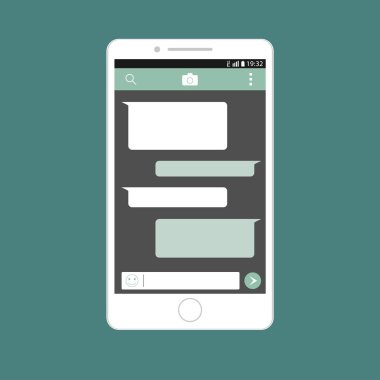 Sosyal medya ağları içinde hareket eden telefon