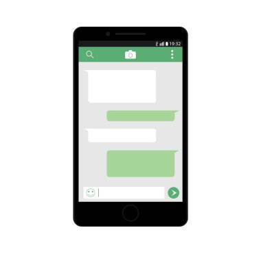 Sosyal medya ağları içinde hareket eden telefon