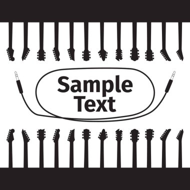 Gitar boyun silüeti kartıyla reklam