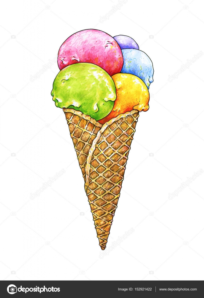 different color ice cream