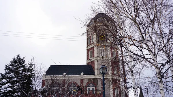 Otaru vieille ville architecture de la ville dans la neige hiver — Photo