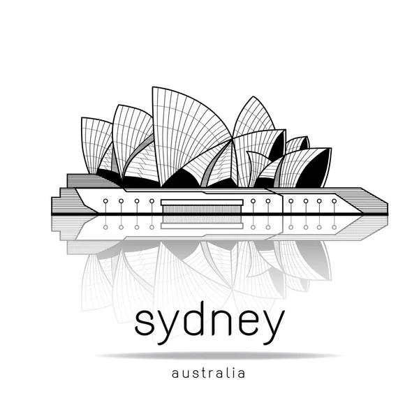 Sydney voyage historique, illustration vectorielle design — Image vectorielle