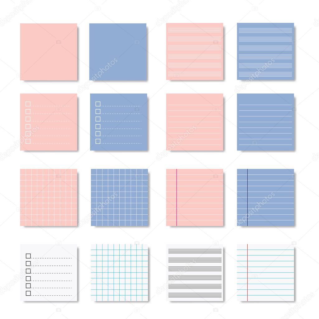 Memo Paper Note Set Variation Vector Desig Premium Vector In Adobe Illustrator Ai Ai Format Encapsulated Postscript Eps Eps Format