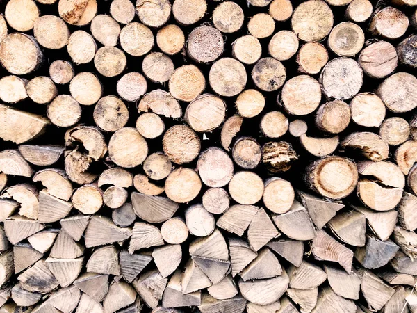 Section de vieux fond de texture de bois de chauffage dans un style rétro à Hal — Photo