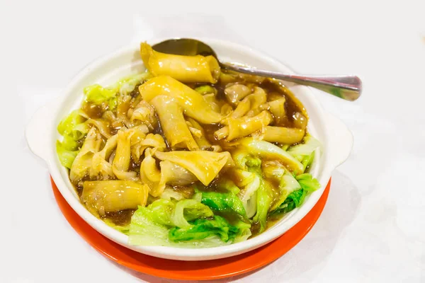 中国珍味浮き袋野菜とボウルでお召し上がりいただけます — ストック写真